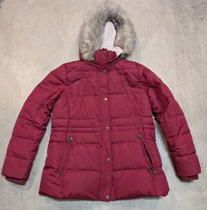 Lauren Ralph Lauren Women's M Faux Fur Hooded Jacket Down Puffer